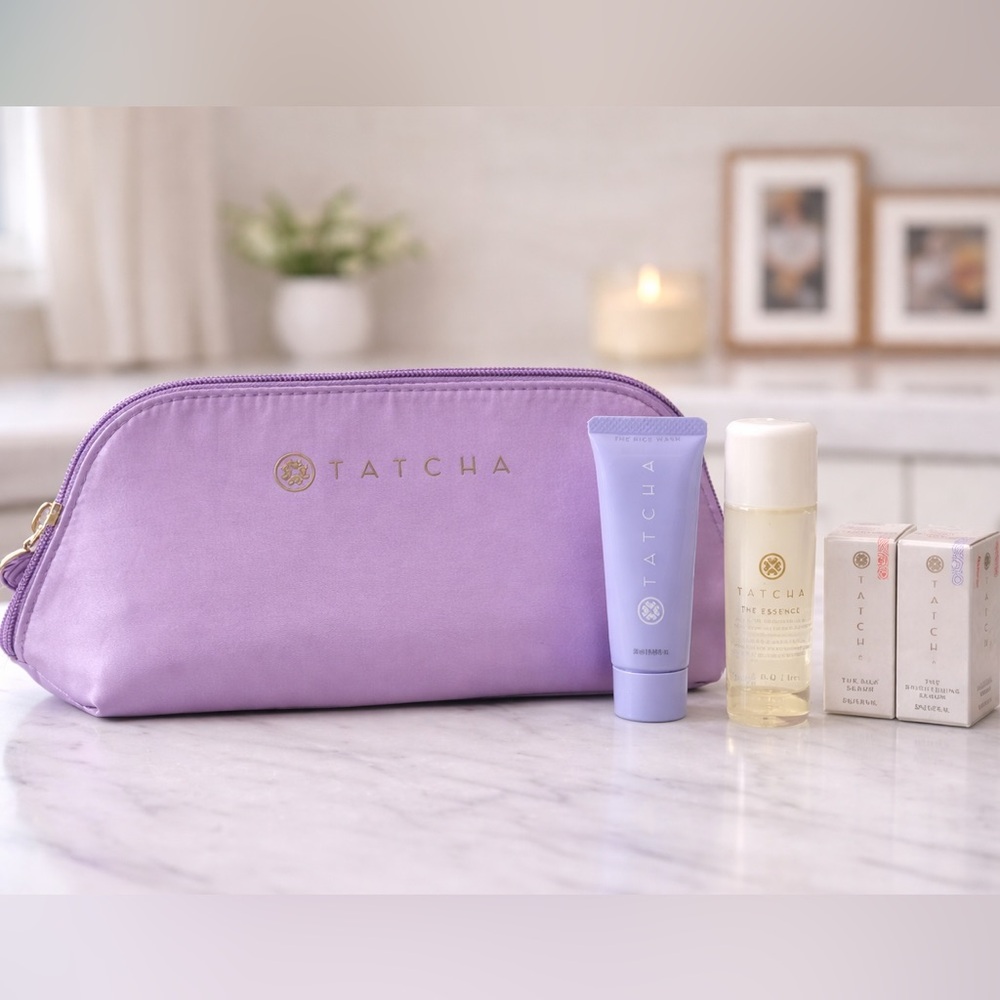💜 TATCHA Luxe 5-Piece Skincare Set w/ Limited Edition Luxury Bundle 🎀